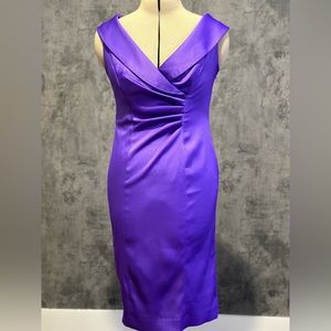 NWOT VTG Evan-Picone Purple Sheath Dress Cocktail SZ 2, Elegant